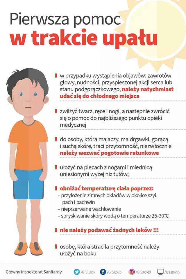 Pierwsza pomoc w trakcie upału